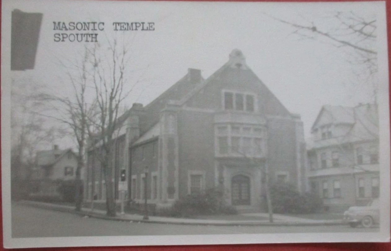 Masonic Temple, South (location abbreviated "Spouth" on card,&hellip;